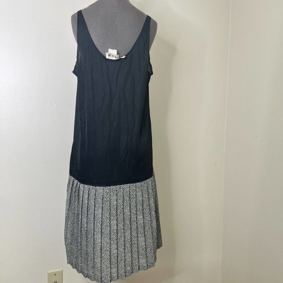 Vtg ILSE M. Midi Flared Dress Animal print and Black Size L / XL Made in USA - Picture 6 of 7